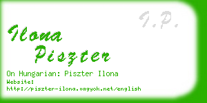 ilona piszter business card